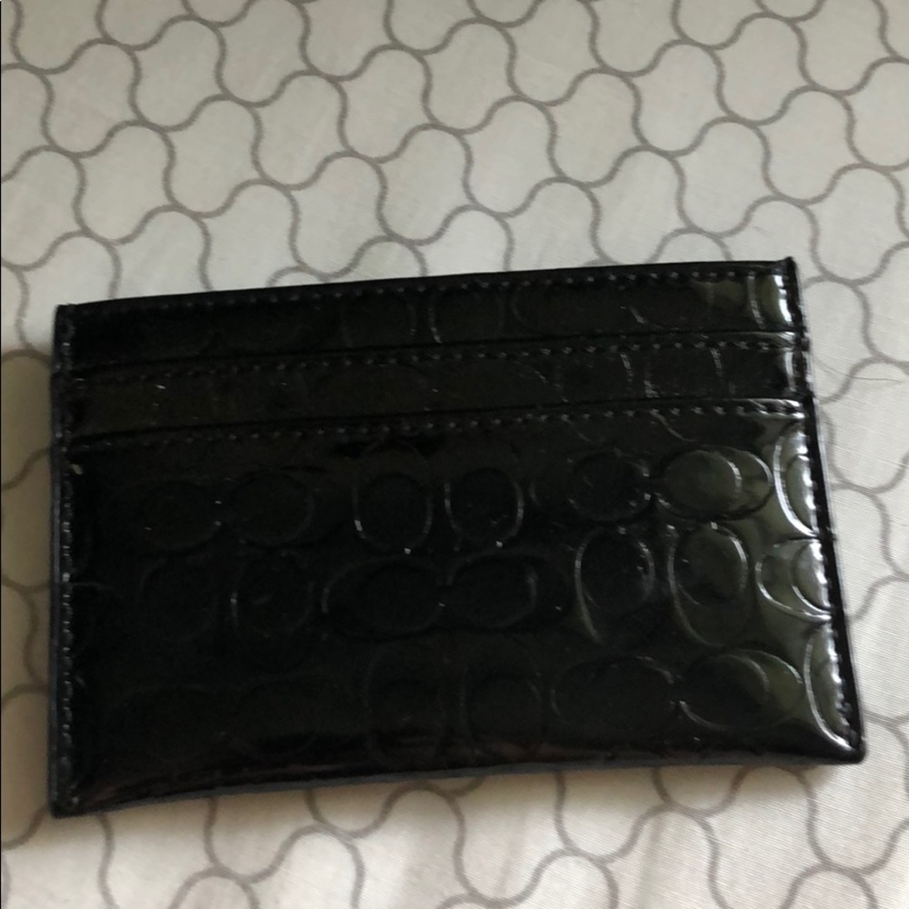 Black coach card holder